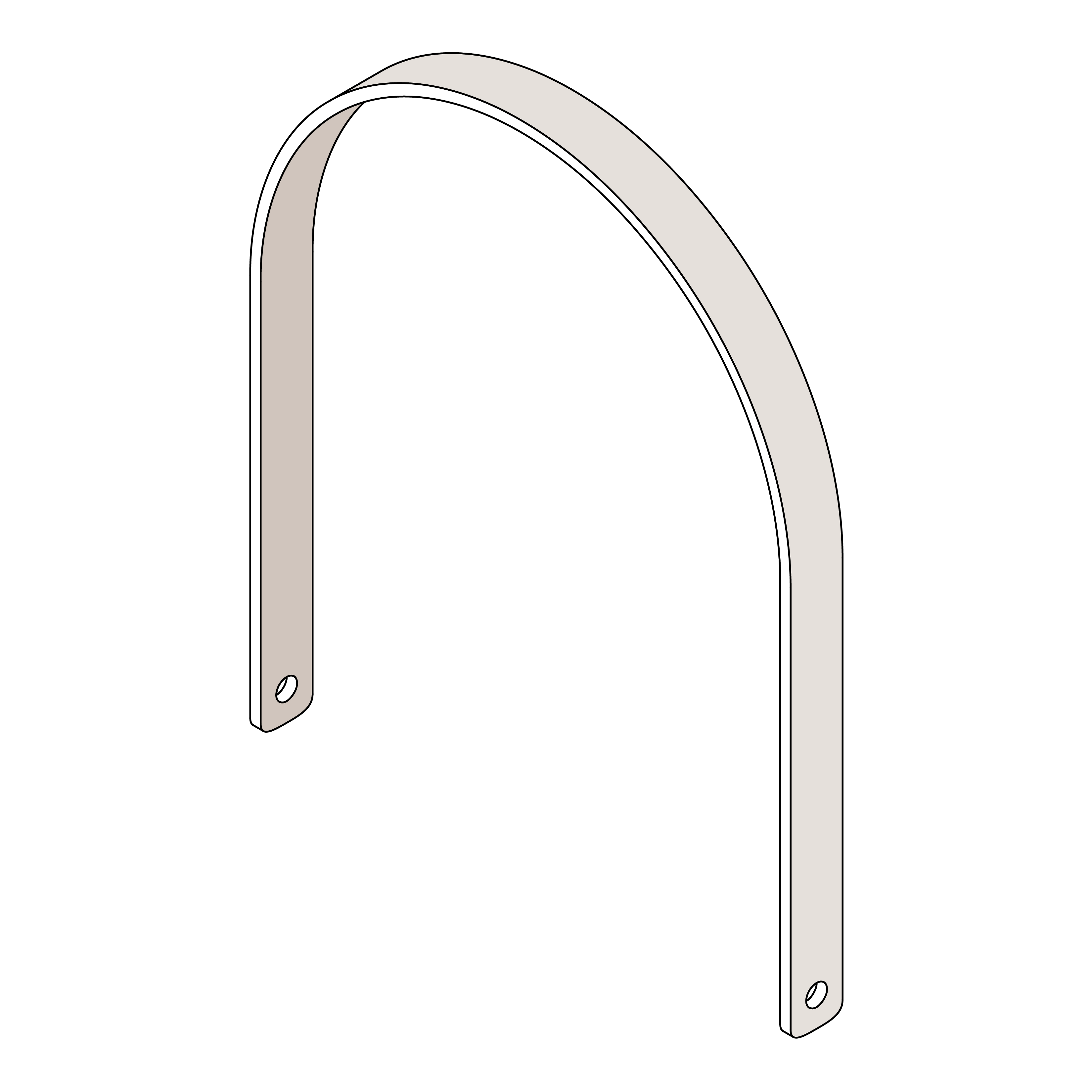 DRILLED U HANDLE