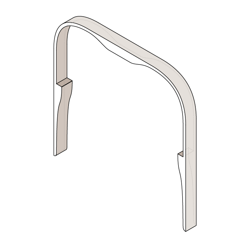 NOTCHED SQUARE TOP HANDLE