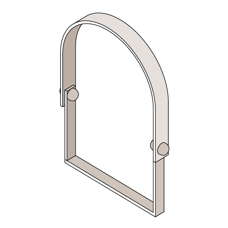 SWING ROUND TOP SQUARE BOTTOM HANDLE