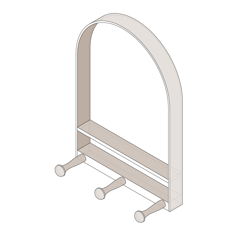 TOWEL HANDLE WITH PEGS